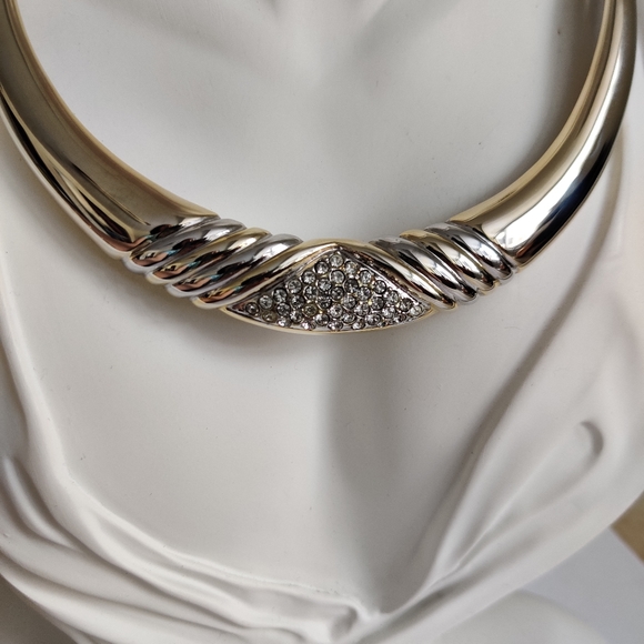 Vintage 80s Statement Bib Chocker Necklace - Picture 8 of 13